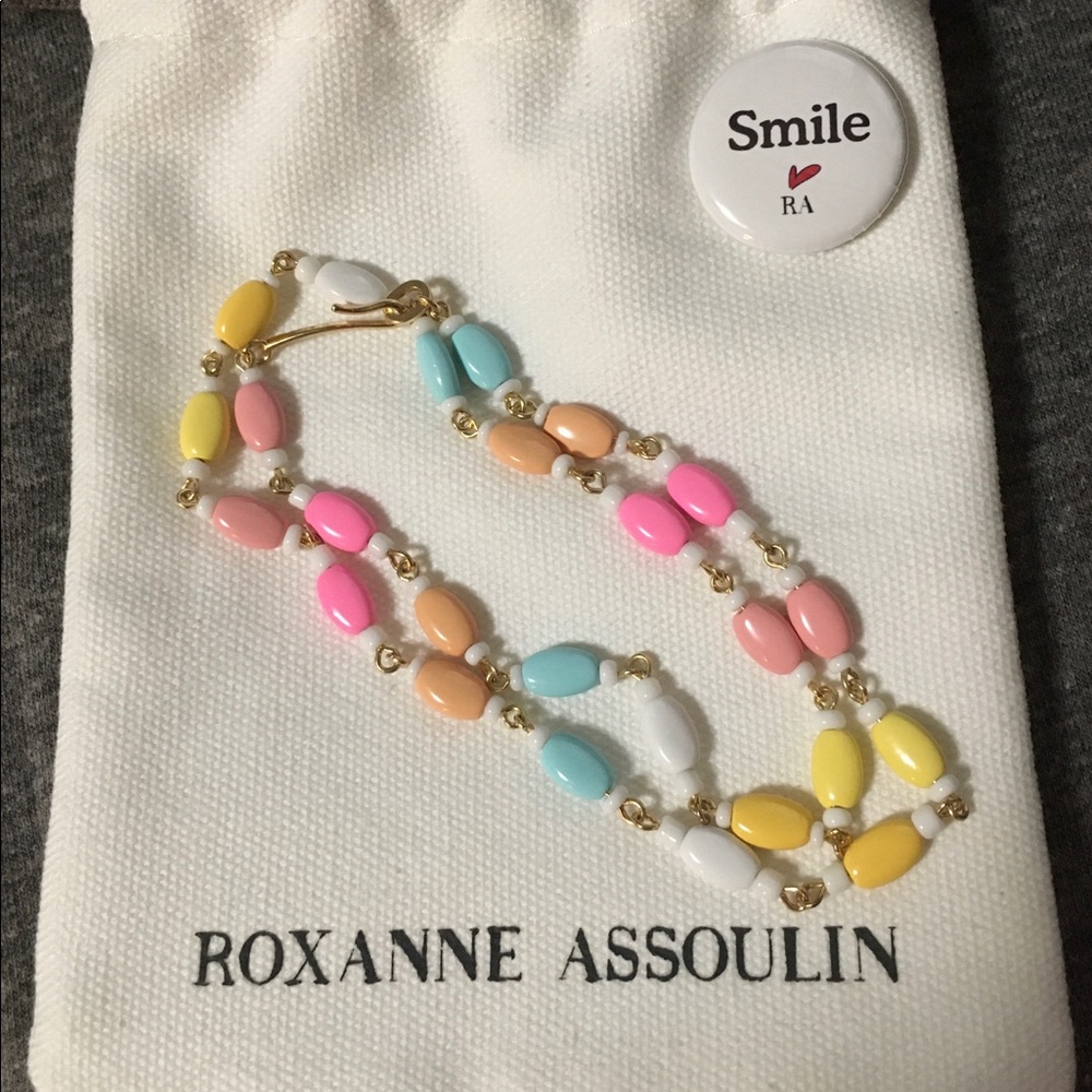 NWOT Roxanne Assoulin Neon Lentil Necklace